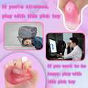 Stress Cube Masonry Ice Squishy Stress Balls-Malt Sugar Ball-Sensory Slow Rising for Your Best Mellow and Chill - Hand Exercise Balls- Age 3 to Adult (Pink Cube)