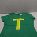 Letter T in Yellow on Green Costume Halloween Party T-Shirt Size M