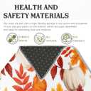 Front Door Mat,Autumn Leaves Indoor Outdoor Entrance Thanksgiving Pumpkin Welcome Doormats,Non-Slip Low Profile Entryway Mats for Porch Patio 17''x30''