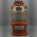 Potty Training Seat, Upgrade Toddler Toilet Seat for Kids Boys Girls, 2 in 1 Potty Training Toilet for Kids, Splash Guard Anti-Slip Pad Step StoolBrown