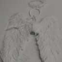 Angel Wings and Halo Headband for Women Adults Girls - Chiffon Fairy Wings, Costume for Halloween Christmas Party Cosplay 