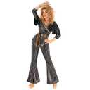 Morph Women's 70s Disco Jumpsuit - Disco Outfit for Women's Party, X-Large