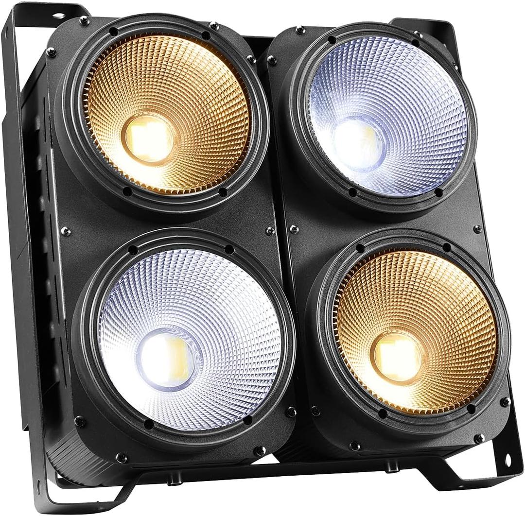 COB Stage Lights, 400W LED Par Light, 3500K~7500K Spotlights LED Blinder Warm&Cold White DMX512 Sound Activated for Church Events Wedding Parties Concert Theater