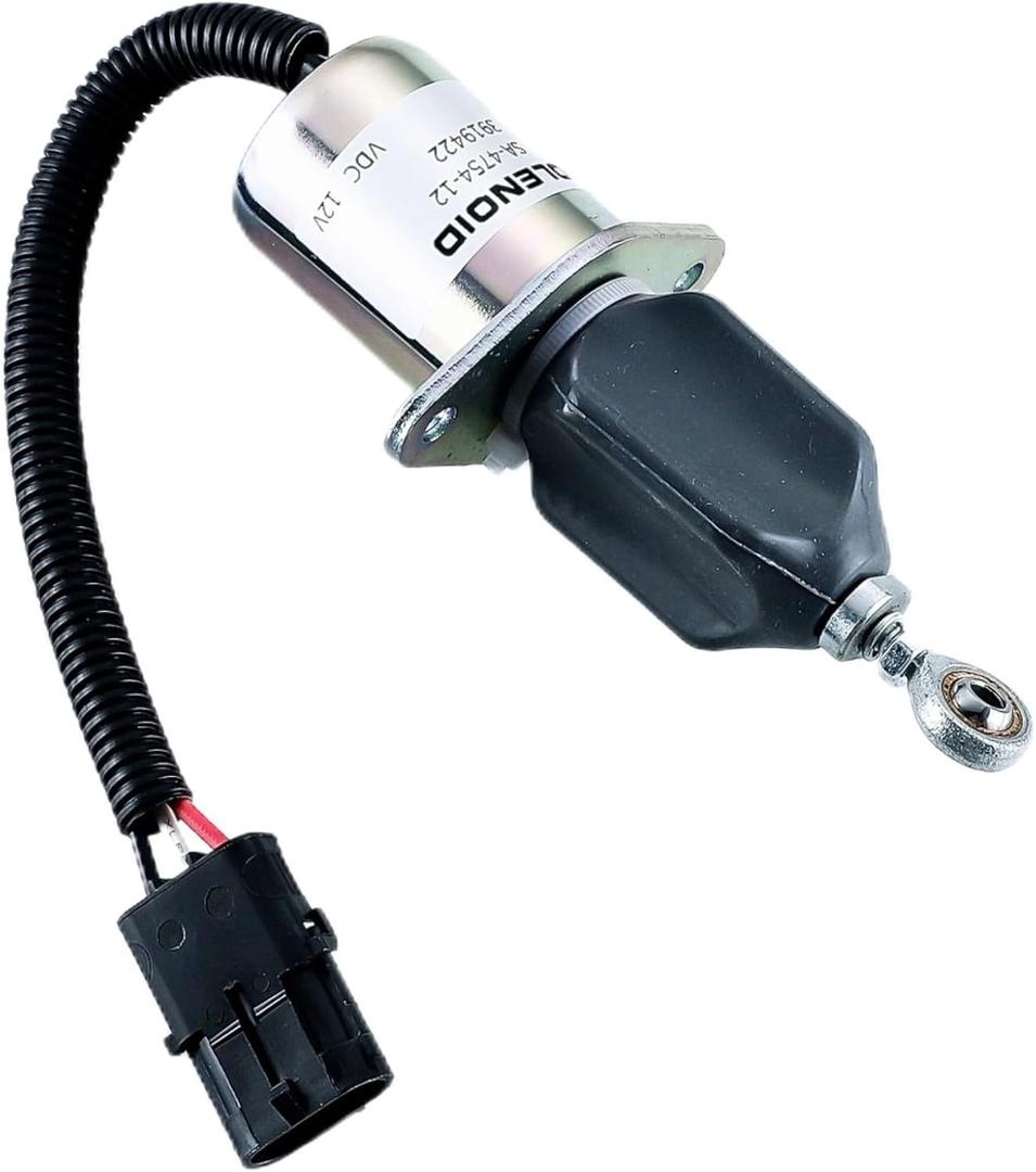 12V Fuel Shut Off Solenoid Fit for Cummins Diesel Engine 5.9L 8.3L Ford Truck F700 F800 Replace 3919422 SA-4026-12