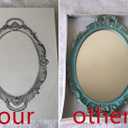 Hamphinee Oval Vintage Wall Mirror Tray, Dresser Organizer Tray, Decorative Perfume Mirror Tray, Serving Tray, 9.8"x 14.6", Silver