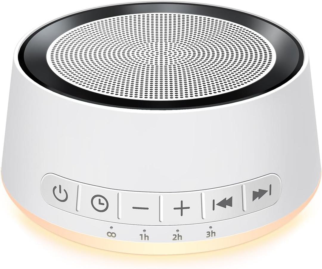 Sound Machine White Noise Machine with 30 Soothing Sounds 12 Colors Night Light Sleep Machine for Baby Kids Adults Brown Nosie Machine Pink Noise Machine with 32 Volume Levels for Office Home Travel