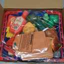 Play Food Sets for Kids Kitchen, Global Cuisine Toddler Cutting Fake Food Toys Including Pizza, Sushi & Bakery , Pretend Toy Food & Play Kitchen Accessories with 2 Baskets, Ideal Gift for Boys Girls