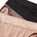 Warner's Women's Blissful Benefits No Muffin Top Micro Hi-cut Panties With Lace Multipack