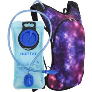 Roptat Hydration Backpack Pack with 2L Hydration Bladder - Lightweight Water Backpack Water Pouch for Women Men Running Riding Biking Music Festival