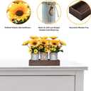 Sunflowers Artificial Flowers Decorations, Sunflower Table Centerpieces for Wedding, Artificial Flower Arrangement Farmhouse Dcor for Dining Room, Living Room, Coffee Table, Study Desk