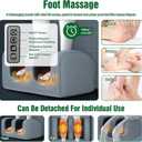 Full Body Massage Mat with Heat, Vibration Massage Pad with Detachable Shiatsu Neck Massager & Foot Massager, Inflatable Head Pillow and Lumbar Pillow, 10 Vibration Motors 3 Timers Gift for Parents