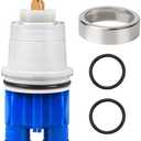 RP19804 Delta Shower Cartridge Replacement for Delta 1300/1400 Series Single Handle Bathtub Shower Faucet Replacement Parts Delta Monitor Shower Tub Cartridge with RP22734 Bonnet Nut (1993-2007)