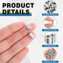 Yaocom 50 Pcs 1/4" Aluminum Crimping Loop Sleeve Cable Crimp Ferrules Wire Rope Sleeves for Diameter Wire Rope and Cable Line Ends