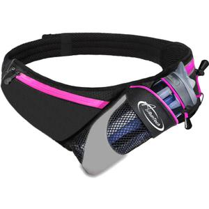 AiRunTech Running Hydration Belt with Water Bottle Holder,Hiking Fanny Pack for Phone and Wallet,Running Bag Runners Essentials Accessories Marathon Triathlon Walking Jogging Gear Gift