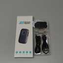 COMSOON Bluetooth AUX Adapter for Car, Noise Reduction Bluetooth Receiver for Music/Hands-Free Calls, Wireless Audio Receiver for Home Stereo/Speaker, 16H Battery Life/Dual Connect (Black+Pink)