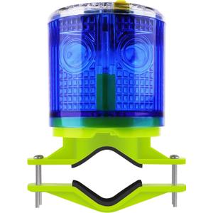 Aolyty Solar Strobe Warning Light IP54 Waterproof LED Flashing Safety Light Bright Warning Lamp Outdoor with Switch for Construction Traffic Dock Marine Beacon Road Signs (Blue)