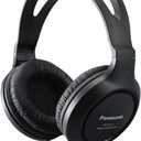 Panasonic Headphones, Lightweight Over the Ear Wired Headphones with Clear Sound and XBS for Extra Bass, Long Cord, 3.5mm Jack for Phones and Laptops  RP-HT161-K (Black) (4.1x 7.2x 7.6)