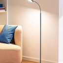 EDISHINE LED Floor Lamp, 1300LM Super Bright Reading Floor Lamps for Living Room, Dimmable 4 Color Temperature Standing Lamp, Remote & Touch Control, Adjustable Gooseneck Lamp for Bedroom Office Black