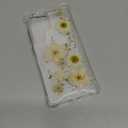 Lewrtser Compatible with Samsung Galaxy S25 Ultra Case Cute Pressed Dried Real Flowers Design Women Girly Shockproof Glitter Floral Clear Phone Cover for Galaxy S25 Ultra (White Flower)