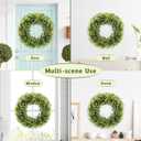 Christmas Boxwood Wreath Door Wreath 20In Large Christmas Door Wreaths for Front DoorWreath Winter Spring Summer Indoor OutdoorWreath Farmhouse Artificial Greenery Wreaths Home Decoraction