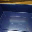IRIS USA XX-Large Side Entry Cat Litter Box, Open Top Extra Large Litter Box for Big Cats and Multi-Cat Households, High Sided Scatter Shield, Easy to Clean, 30" L x 20" W x 14" H, Navy