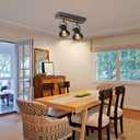 2-Light Track Light Fixtures, Adjustable Ceiling/Wall Mount, Industrial Black Kitchen Track Lighting for Living Room, Dining Room, Hallway, Bathroom