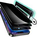 ESR 3 Pack for iPhone 16 / iPhone 15 Privacy Screen Protector, Anti-spy Tempered-Glass Privacy Screen Protector with Flawless Fit Tray, Micro-curved Edges, Case Friendly