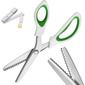 Pinking Shears9 Zig Zag Scissors for FabricPinking Shears Scissors for Fabric CuttingProfessional Handheld DressmakingGreat for Many Kinds of Sewing Fabrics Leather and Craft Paper