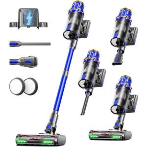 Cordless Vacuum Cleaner, Upgraded 650W 60KPA 70Mins Vacuum Cleaners for Home, Self-Standing Stick Vacuum Cleaner, Anti-tangle Wireless, OLED Screen, 1.8L Cup for Hardwood Floors,Carpet,Pet Hair,Car
