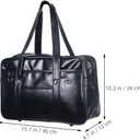 Homoyoyo Waterproof PU Shoulder Bag for Men and Women Large Capacity Commuter Handbag Stylish Computer Bag for Students and Daily Use