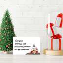 2 x Funny Christmas Birthday Card for Him Her, Hilarious Santa December Birthday Card for Boys Girls Friend Family, Humorous Xmas Holiday Birthday Cards for Men Women (#7)