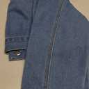 Cropped Jean Jacket for Women Long Sleeve Classic Casual Crop Top Denim Jackets Coat (Medium, Blue)