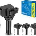 PHILTOP Ignition Coil Pack and Iridium Spark Plugs Fits for Subaru 2011-2012 Forester 2.5L, Subaru 2012 Impreza 2.0L, 4PCS UF664