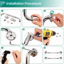 2 Pack 16 Inch Grab Bars for Bathtubs and Showers, Safety Bathroom Shower Grab Bars for Seniors Holds up to 500LBs, Handicap Grab Bars Stainless Steel, Anti Slip Shower Handle for Wall, Elderly