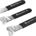 3PCS Low Profile Socket Lever, 1/4, 3/8 and 1/2 Drive Breaker Bar, Extra Low Profile Stubby Wrenches Set, Non-Ratcheting, Great for Boats, RV, Off Road Vehicle