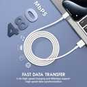 4 Pack USB C Fast Charging Cable 3FT For iPhone 17 16 15/17 16 15 Pro/16 15 Pro max/16 15 Plus,USB A to USB C Car Carplay Cord compatible Samsung Galaxy S25 S24, iPad Pro 12.9/11,Air 5th/4th Gen (White)