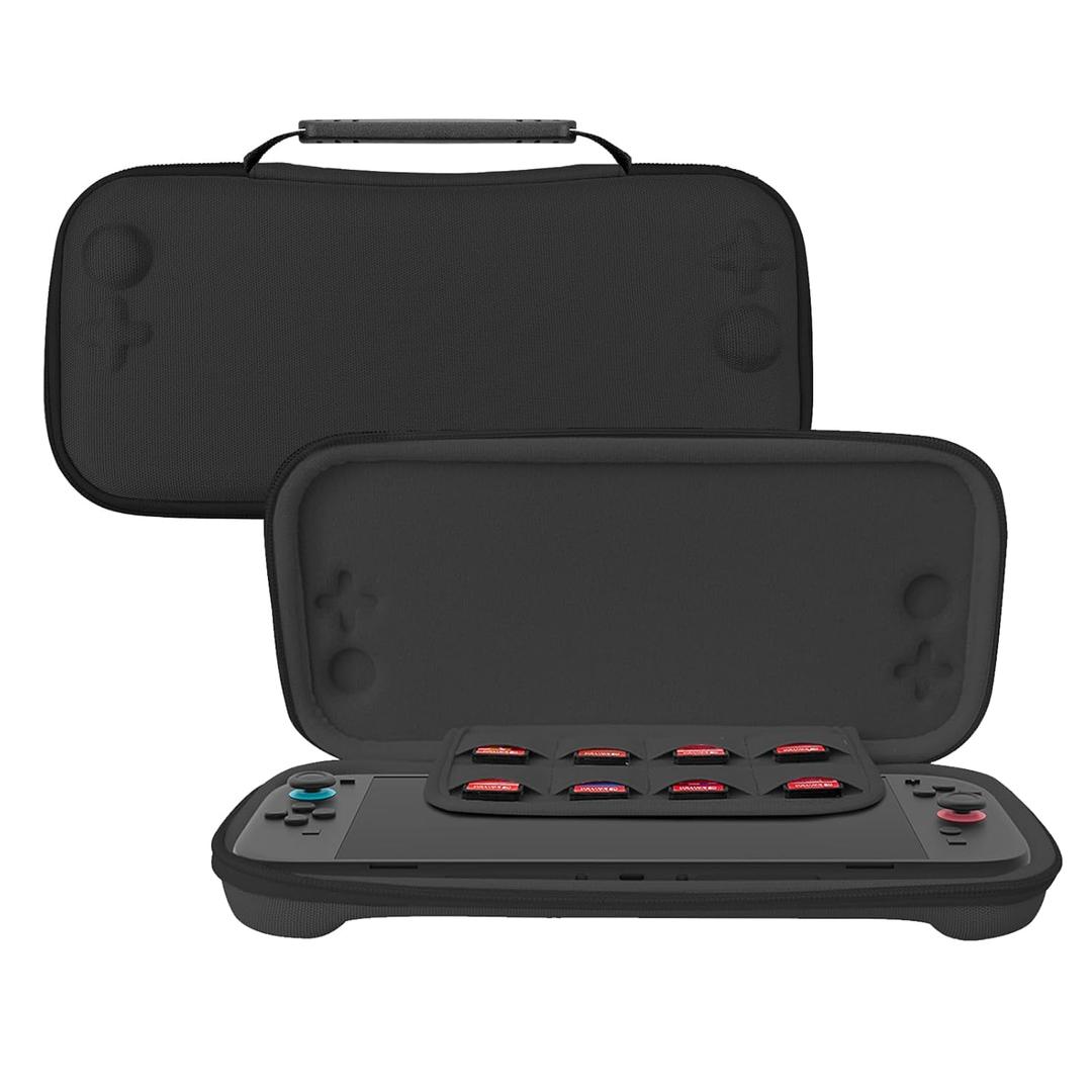 2 x Anleo Carrying Case for Nintendo Switch 2 (2025), Switch 2 Large Capacity Protective Hard Case Portable Travel Bag with 8 Game Card Slots(Black)