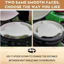 13'' Heat Deflector Conveggtor for Kamado Accessories, Ceramic Pizza Stone with 3 Legs, Smoking Plate Grill Accessories Plate Setter-Extra Thick