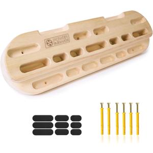 POWER GUIDANCE Rock Climbing Hangboard Wooden Hand Grip Strengthener Forearm Exerciser for Climbers Athletes