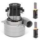 117123-00 240V Cleaner Vacuum Motor Compatible with AirVac AstroVac Beam Various Central Vacuum Systems, with Two Carbon Brushes & Gasket