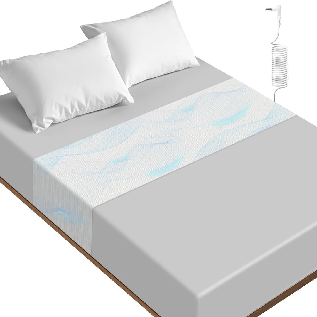 Grounding Sheets  Grounding Mat for Bed, 10% Silver Fiber Grounded Fitted Bed Earth Sheets for All Mattress Sizes (White)
