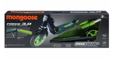 Mongoose® Force 3.0 Folding Scooter - Blue/Green