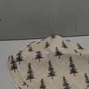 Artoid Mode Christams Green Tree Vinyl Round Placemats Set of 4, 14 Inch Washable Non-Slip Heat Resistant Woven Plastic Table Mats for Party Dining Table