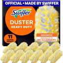Swiffer Dusters Refill for Cleaning, Feather & Microfiber Duster Disposable Alternative, For Dusting Furniture, Blinds, Ceiling Fans, Walls, Helps Remove Allergens, Heavy Duty, Unscented, 11ct