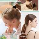 Mulberry Silk Scrunchies - Women's Hair Ties for Sleep, No Damage Curly Hair Elastics, Frizz & Breakage Free Ponytail Holders, 4 Pack (Pink/Ivory-4)