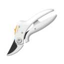 Fiskars Pruner Bypass P57, White, for Fresh Branches and Twigs up to Ø 2 cm, Length: 18 cm, Weight: 140 g, White/Orange, FiberComp/High Steel, Light, 1026916