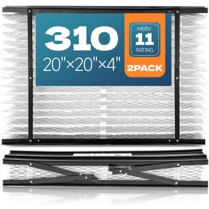 2-Pack 310 Filter Replacement Compatible with AprilAire 310 Whole House Air Purifiers Models 1310, 2310, 3310, or 4300, MERV 11 Furnace Filter Replacement, Size: 20x20x4(Actual Size 20.47'x19.25'x4)