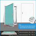 23.6''31.5" Aluminum Drywall Access Panel Flush Mount Paintable Wall Inspection Door for Plumbing Electricity HVAC, Recessed Attic Service Hidden Hatch for Home Garage Office (Green,60x80cm)