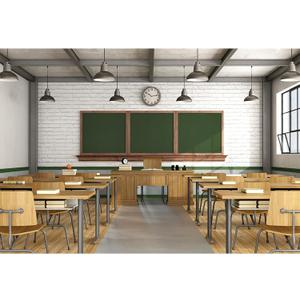 Baocicco 7x5ft Back to School Theme Backdrop Classroom Interior Decorations Backdrop Blackboard Clock Photography Background Wallpaper New Term School Season Children Students Portrait Prop