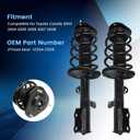 Front Shocks Absorbers for 2003 2004 2005 2006 2007 2008 Toyota Corolla Struts Complete Assembly w/Coil Spring Suspension Passenger Driver Side Struts Replace 172115 172114